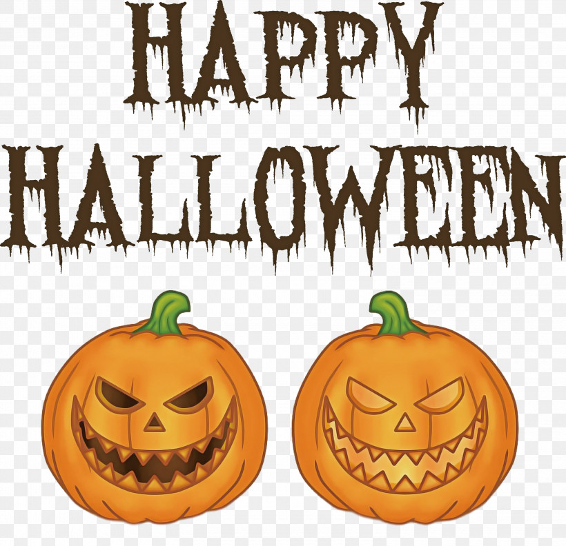 Happy Halloween, PNG, 3000x2899px, Happy Halloween, Fruit, Gourd, Halloween, Jackolantern Download Free