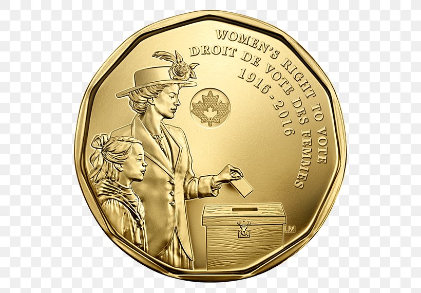 Canada Women's Suffrage Loonie Women's Rights Women's Right To Vote, PNG, 570x570px, Canada, Canadian Dollar, Cash, Coin, Commemorative Coin Download Free