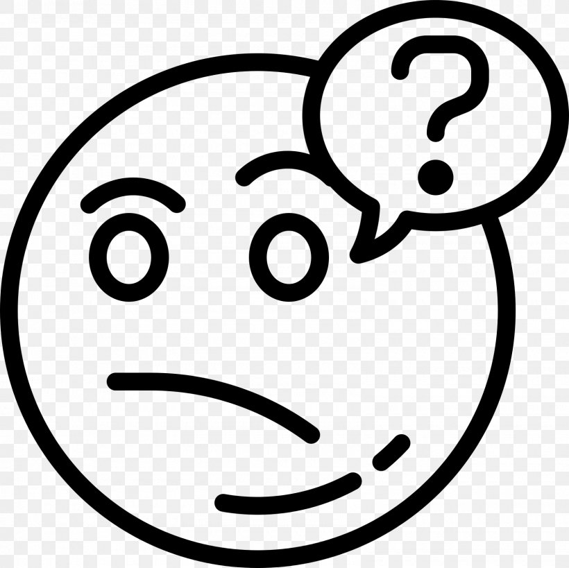 Smiley Emoticon Question Mark, PNG, 1600x1600px, Smiley, Area, Black And White, Emoji, Emoticon Download Free