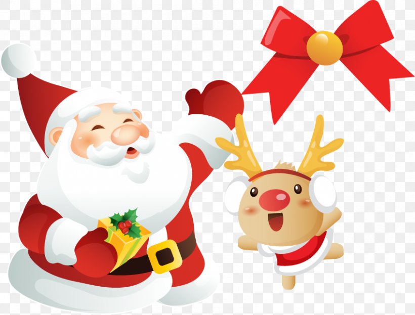 Santa Claus Deer Christmas, PNG, 848x645px, Santa Claus, Christmas, Christmas Decoration, Christmas Ornament, Christmas Tree Download Free