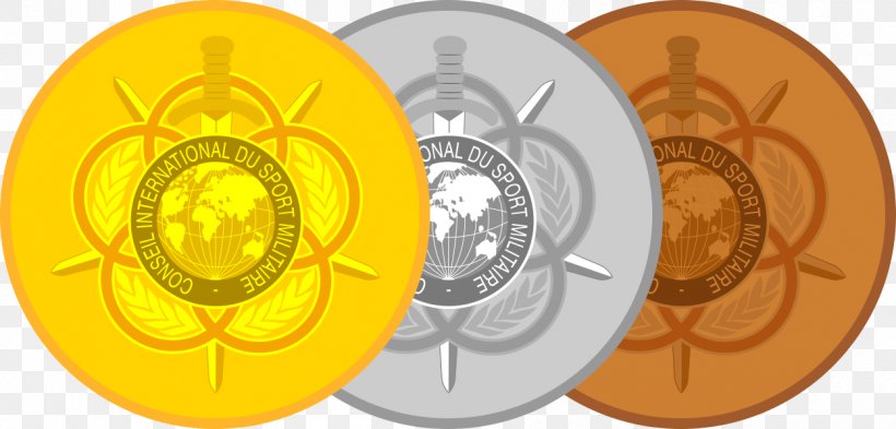 International Military Sports Council Coin Circle Font, PNG, 1250x600px, Military Sports, Coin, Sport, Yellow Download Free