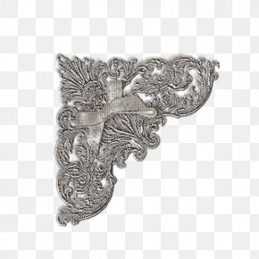 Silver Butterfly Border - Clip Art PNG