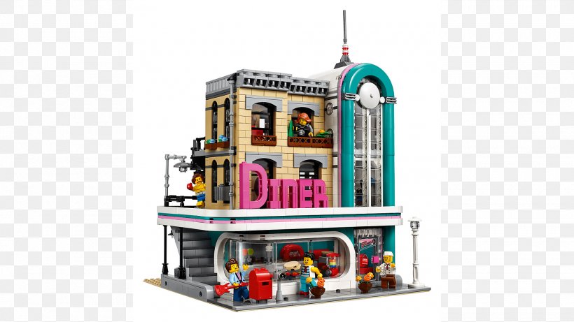 LEGO 10260 Creator Downtown Diner Lego Creator Hamleys Lego Modular Buildings, PNG, 1920x1080px, Lego Creator, Afol, Diner, Hamleys, Lego Download Free