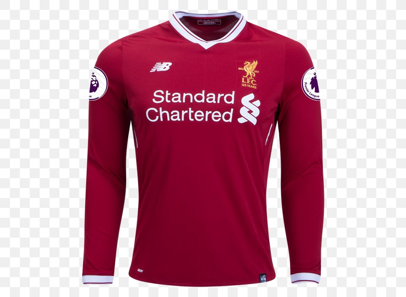 Liverpool F.C. Long-sleeved T-shirt Premier League Jersey, PNG, 600x600px, Liverpool Fc, Active Shirt, Clothing, Football, Jersey Download Free