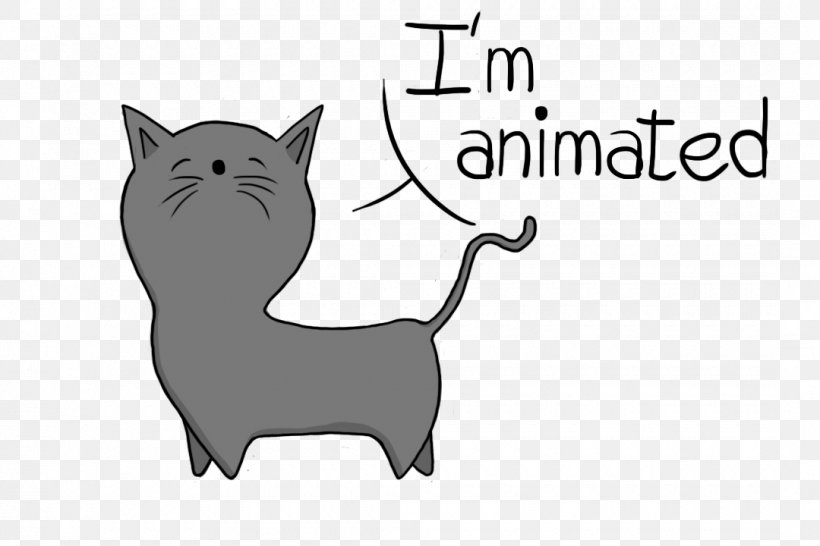 Cat Whiskers Kitten Animated Film, PNG, 1080x720px, Cat, Animated Film, Black, Black And White, Carnivoran Download Free