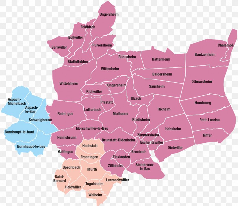 Pays De La Région Mulhousienne Lutterbach Sivom Of Mulhouse Region Illzach, PNG, 1000x867px, Morschwillerlebas, Area, Map, Mulhouse, Pink Download Free