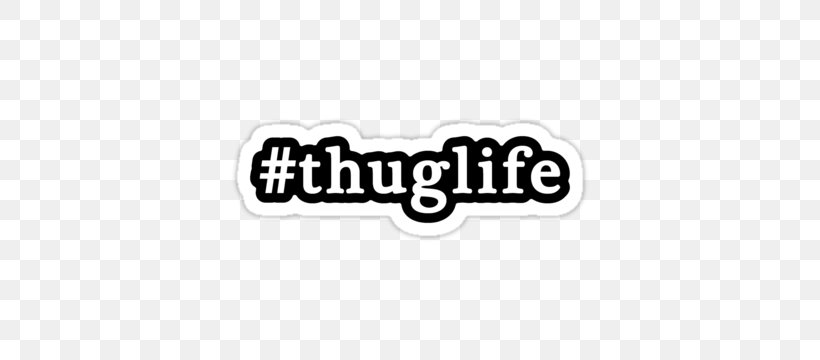 Thug Life Black And White Sticker, PNG, 375x360px, Thug Life, Area, Art, Black And White, Blue Download Free