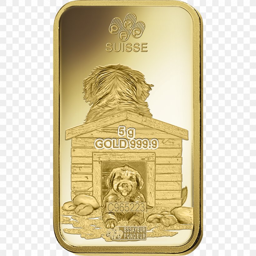 Gold Bar Dog PAMP Silver, PNG, 900x900px, Gold, Bis Hallmark, Bullion, Bullion Coin, Chinese Zodiac Download Free