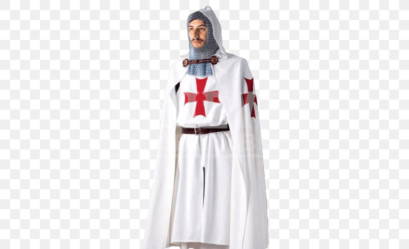 Middle Ages English Medieval Clothing Knights Templar, PNG, 500x500px, Middle Ages, Cape, Cloak, Clothing, Costume Download Free