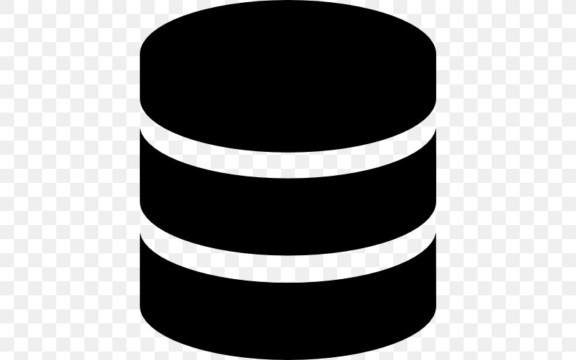 Symbol, PNG, 512x512px, Database, Black, Black And White, Data Storage, Information Download Free