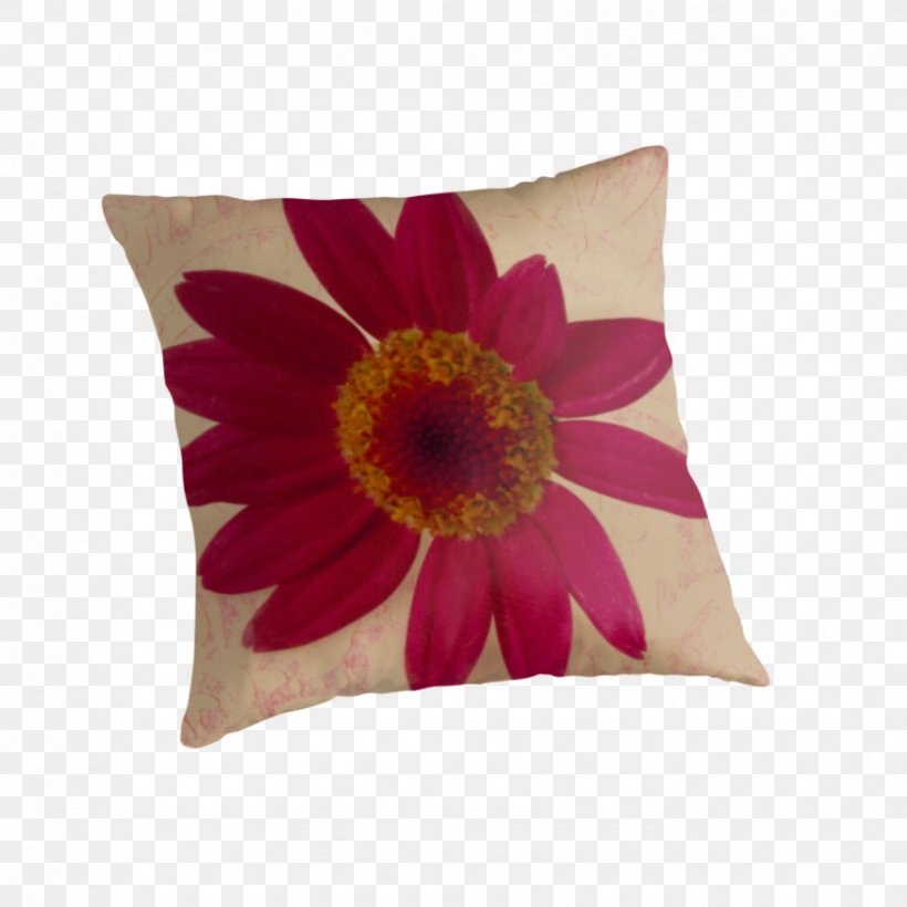 Throw Pillows Cushion Magenta Transvaal Daisy, PNG, 875x875px, Throw Pillows, Cushion, Flower, Gerbera, Magenta Download Free