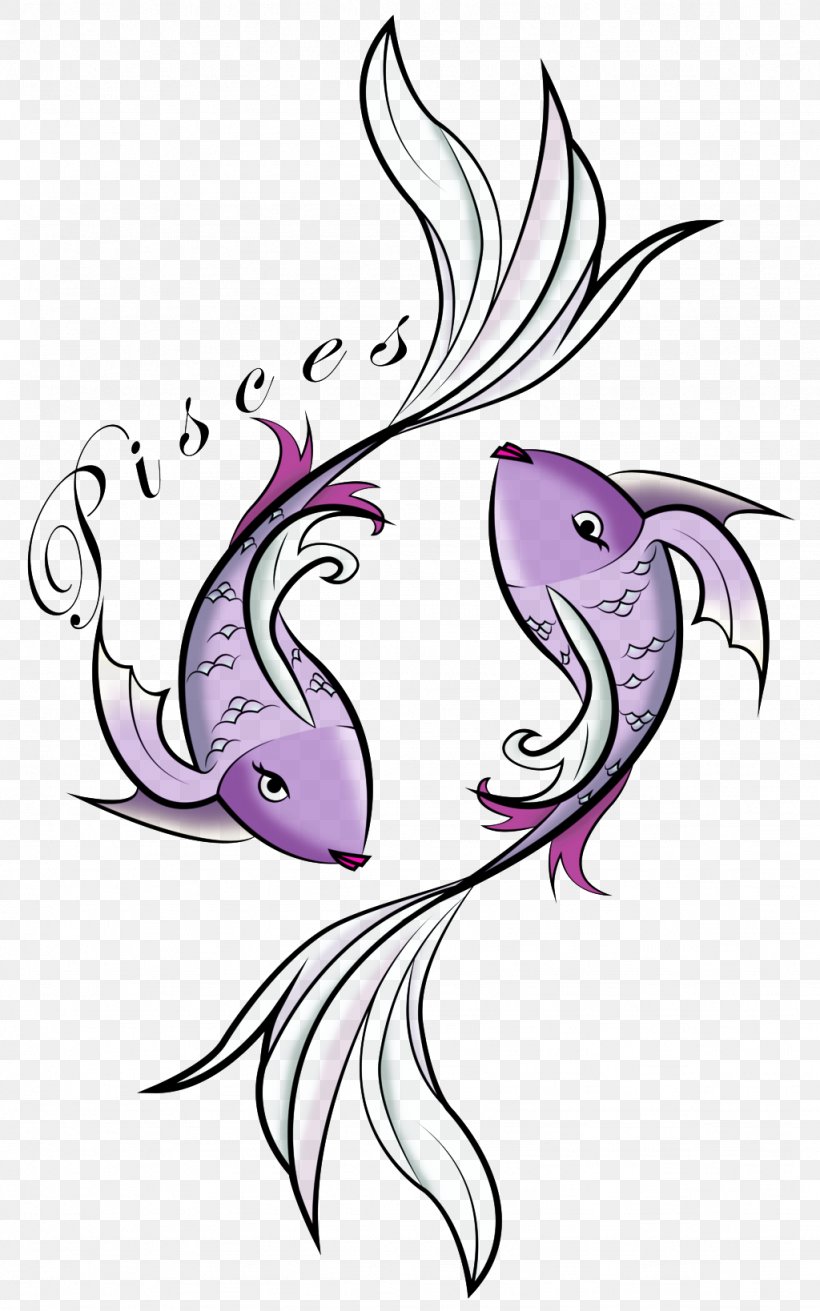 Tattoo Pisces Astrology, PNG, 1024x1638px, Watercolor, Cartoon, Flower, Frame, Heart Download Free