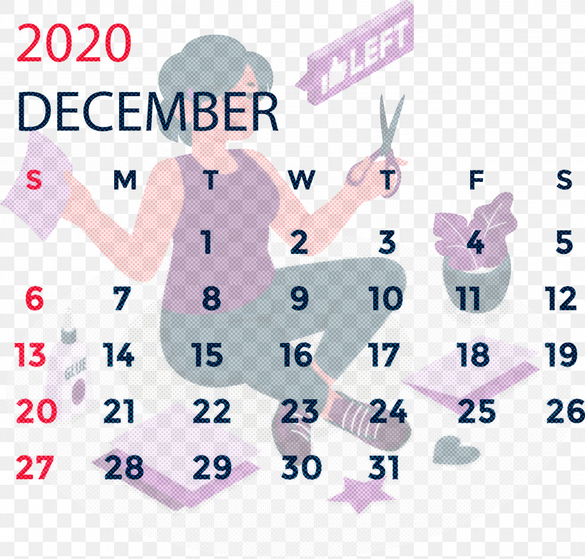 December 2020 Printable Calendar December 2020 Calendar, PNG, 2999x2870px, December 2020 Printable Calendar, Ascii Art, Brazilian Art, Cartoon, December 2020 Calendar Download Free