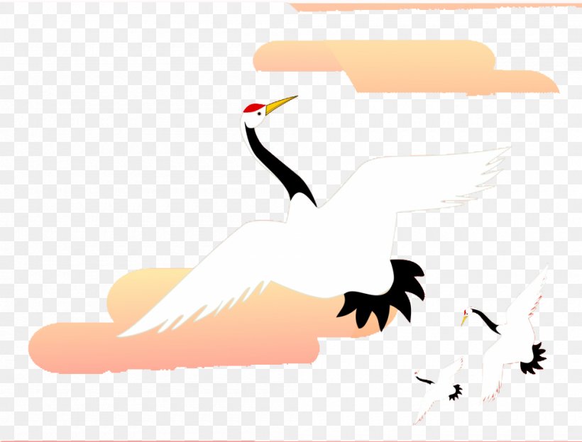 Red-crowned Crane Bird Clip Art, PNG, 1000x760px, Crane, Art, Beak, Bird, Cartoon Download Free