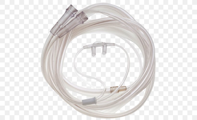 Nasal Cannula Nebulisers Oxygen Therapy, PNG, 500x500px, Nasal Cannula, Breathing, Cable, Cannula, Continuous Positive Airway Pressure Download Free