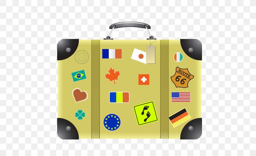 Suitcase Baggage Travel Clip Art, PNG, 500x500px, Suitcase, Bag, Baggage, Baggage Cart, Brand Download Free