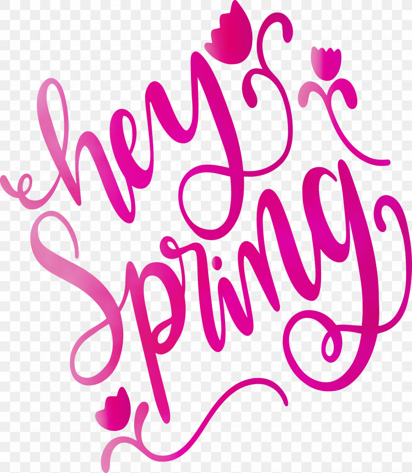 Text Pink Font Magenta, PNG, 2610x2999px, Hello Spring, Magenta, Paint, Pink, Spring Download Free