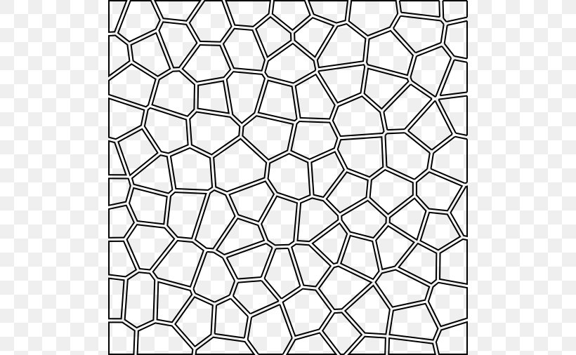 Voronoi Diagram Geometry Two-dimensional Space Point Pattern, PNG, 512x506px, Voronoi Diagram, Area, Black And White, Geometry, Honeycomb Download Free