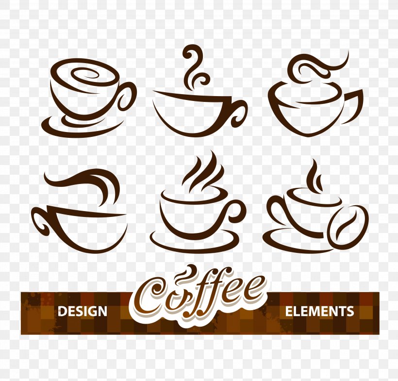 Coffee Cup Cafe, PNG, 3575x3425px, Coffee, Brand, Cafe, Calligraphy, Coffee Bean Download Free