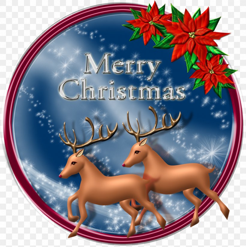 Reindeer Santa Claus Christmas Day Illustration Christmas Ornament, PNG, 970x976px, Reindeer, Antler, Christmas, Christmas Day, Christmas Decoration Download Free