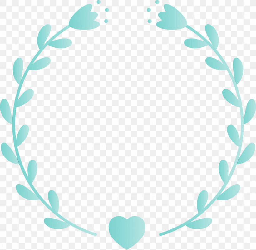 Heart Aqua Leaf Turquoise Circle, PNG, 3000x2936px, Watercolor, Aqua, Circle, Heart, Leaf Download Free