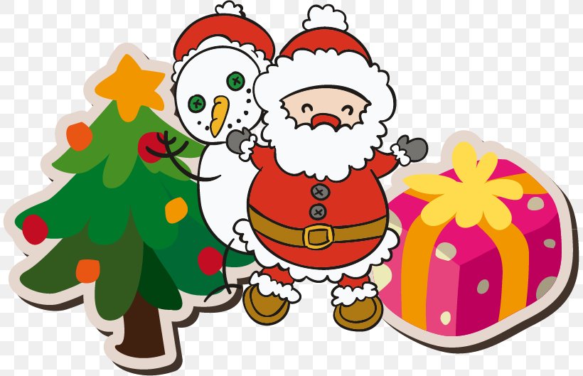 Santa Claus Christmas Tree Christmas Decoration Drawing, PNG, 811x529px, Santa Claus, Art, Cartoon, Christmas, Christmas Decoration Download Free