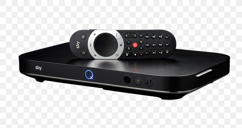 Set-top Box Sky UK Satellite Television Digital Video Recorders Consumer Electronics, PNG, 800x432px, 4k Resolution, Settop Box, Audio, Audio Receiver, Cable Converter Box Download Free