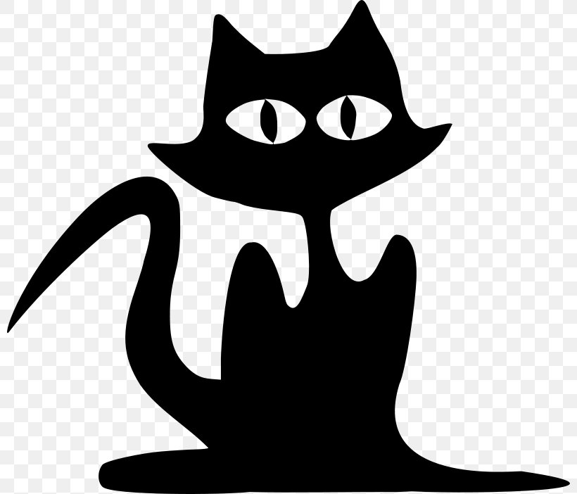 Snowshoe Cat Silhouette Clip Art, PNG, 800x702px, Snowshoe Cat, Artwork, Black, Black And White, Black Cat Download Free