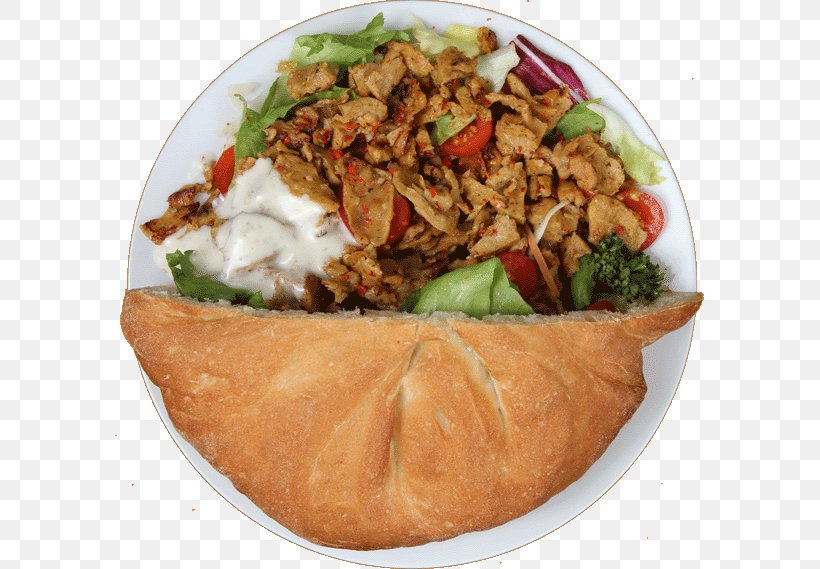 Asian Cuisine Doner Kebab Tzatziki Pita, PNG, 589x569px, Asian Cuisine, American Food, Asian Food, Cuisine, Dish Download Free