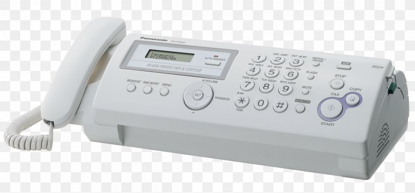Panasonic KX-FP205 Fax Photocopier Telephone, PNG, 2500x1162px, Panasonic, Business, Copying, Corded Phone, Fax Download Free