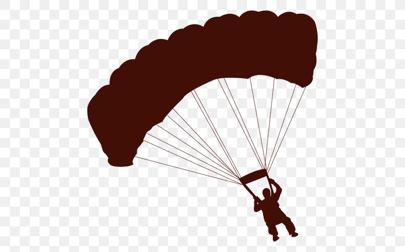 Parachuting Parachute Airplane Paragliding Silhouette, PNG, 512x512px, Parachuting, Airplane, Extreme Sport, Parachute, Parachute Cord Download Free