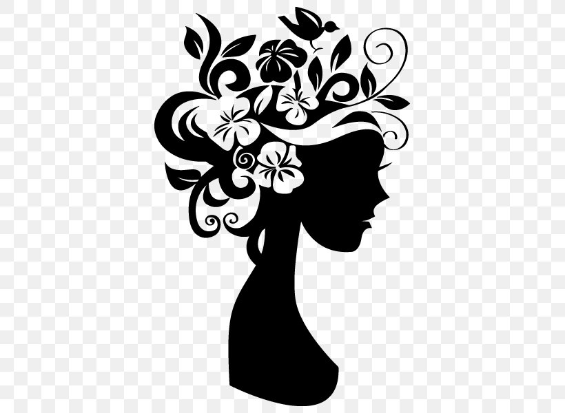 Silhouette Stencil Hair, PNG, 600x600px, Silhouette, Art, Black And White, Drawing, Face Download Free