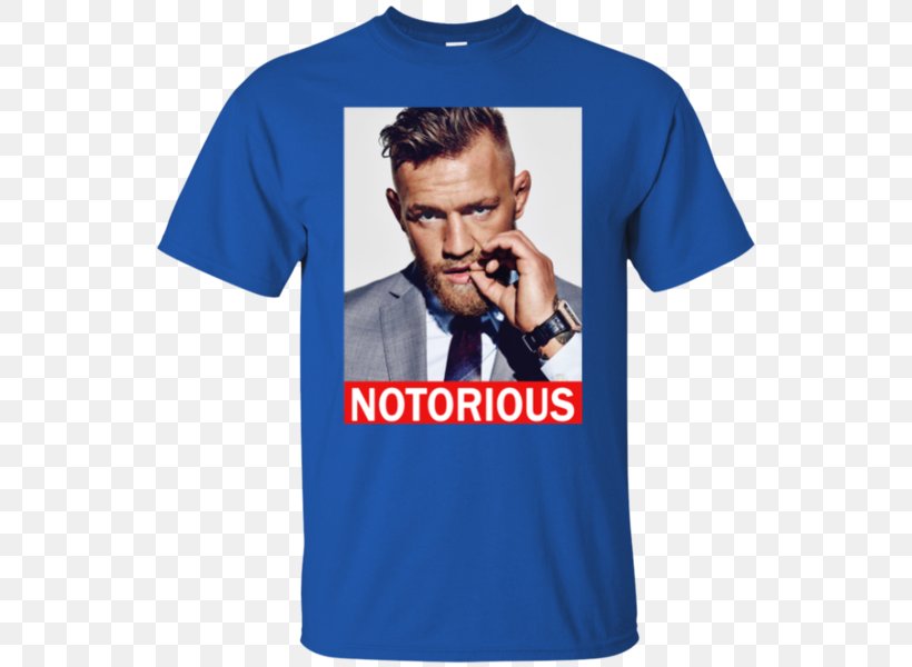 Conor McGregor: Notorious T-shirt Hoodie Amazon.com, PNG, 600x600px, Conor Mcgregor, Active Shirt, Amazoncom, Blue, Brand Download Free