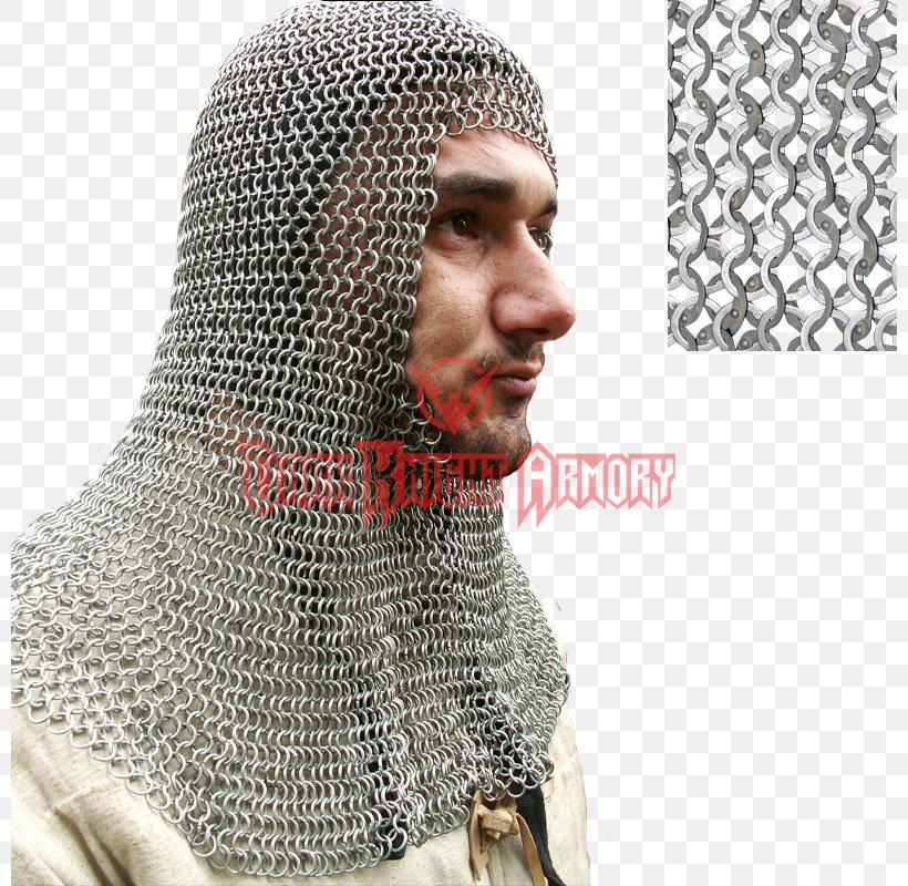 Mail Coif Middle Ages Historical Reenactment, PNG, 800x800px, Mail, Armour, Bascinet, Cap, Clothing Download Free