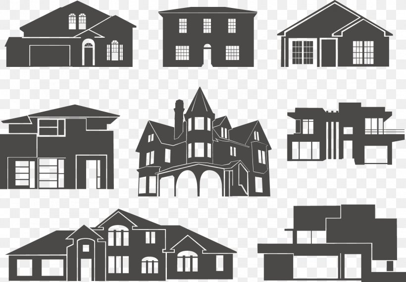 House Silhouette Building Clip Art, PNG, 1584x1100px, House, Architecture, Black And White, Brand, Building Download Free