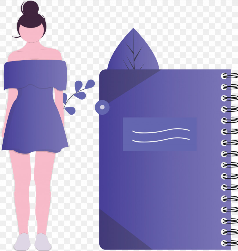 Notebook Girl, PNG, 2842x3000px, Notebook, Girl, Paper Product, Purple, Violet Download Free