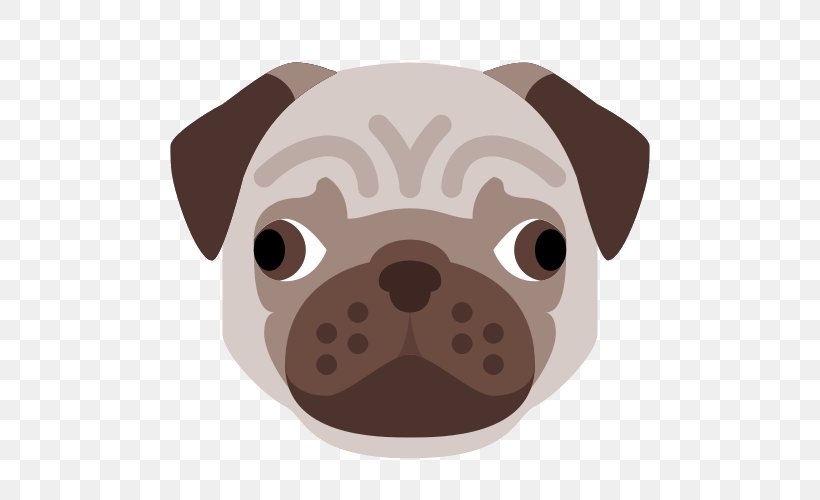 Pug, PNG, 500x500px, Pug, Canidae, Carnivoran, Computer Font, Dog Download Free