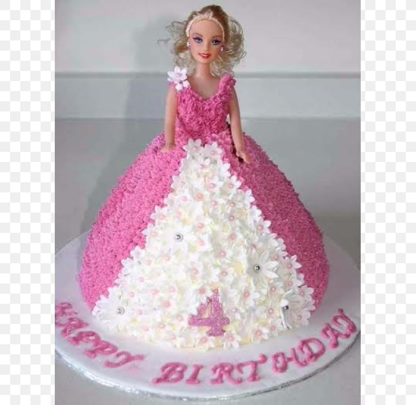 Birthday Cake Black Forest Gateau Cake Decorating Princess Cake, PNG, 800x800px, Birthday Cake, Bakery, Barbie, Birthday, Black Forest Gateau Download Free