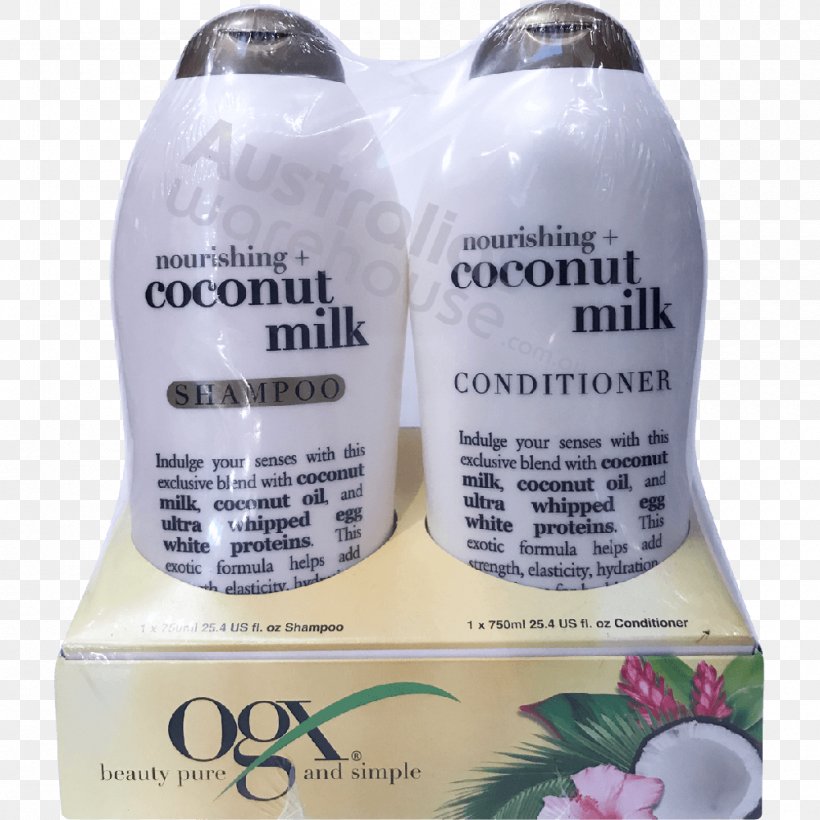OGX Nourishing Coconut Milk Conditioner OGX Nourishing Coconut Milk Shampoo Ounce, PNG, 1000x1000px, Ogx Nourishing Coconut Milk Shampoo, Beauty Parlour, Hair Conditioner, Liquid, Ounce Download Free
