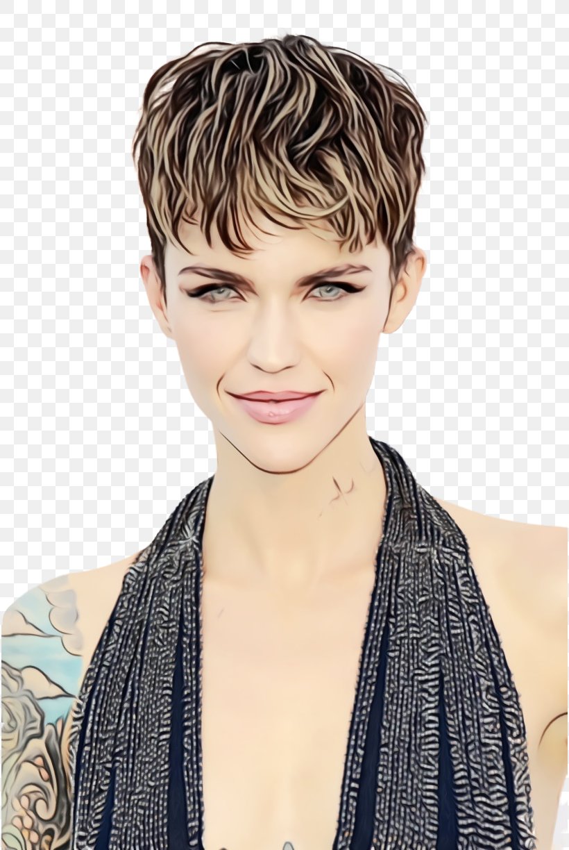 Ruby Rose Pixie Cut Celebrity Model Actor, PNG, 816x1224px, 2018, Ruby Rose, Actor, Asymmetric Cut, Bangs Download Free