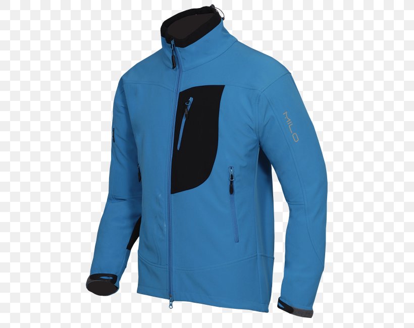 Jacket Polar Fleece T-shirt Softshell Clothing, PNG, 495x650px, Jacket, Active Shirt, Blue, Clothing, Cobalt Blue Download Free