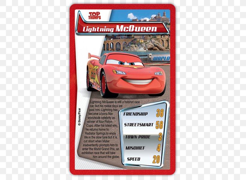 Top Trumps Car Lightning McQueen Winning Moves, PNG, 600x600px, Top Trumps, Automotive Design, Brand, Car, Cars 3 Download Free