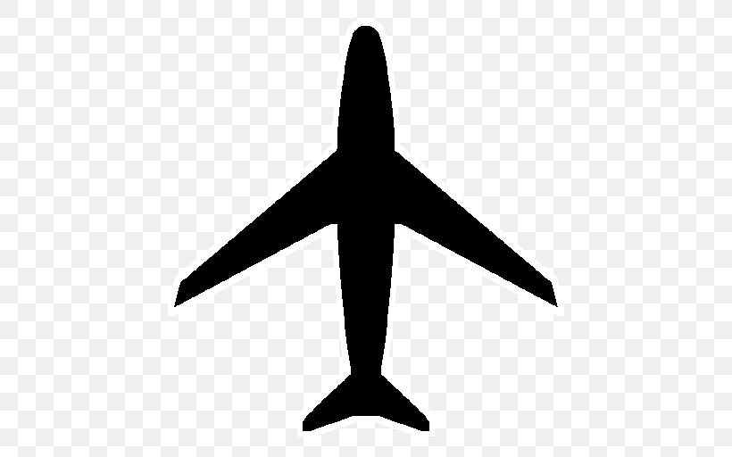 Airplane Flight Clip Art, PNG, 512x512px, Airplane, Airliner, Black, Black And White, Document Download Free
