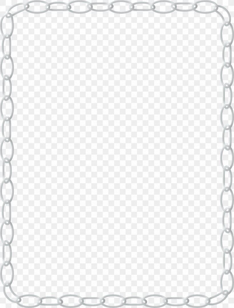 Borders And Frames Chain Picture Frames Clip Art, PNG, 1746x2292px, Borders And Frames, Area, Bicycle Chains, Black, Black And White Download Free