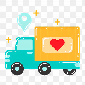 International Day Of Charity - Cute Delivery Truck With Heart PNG