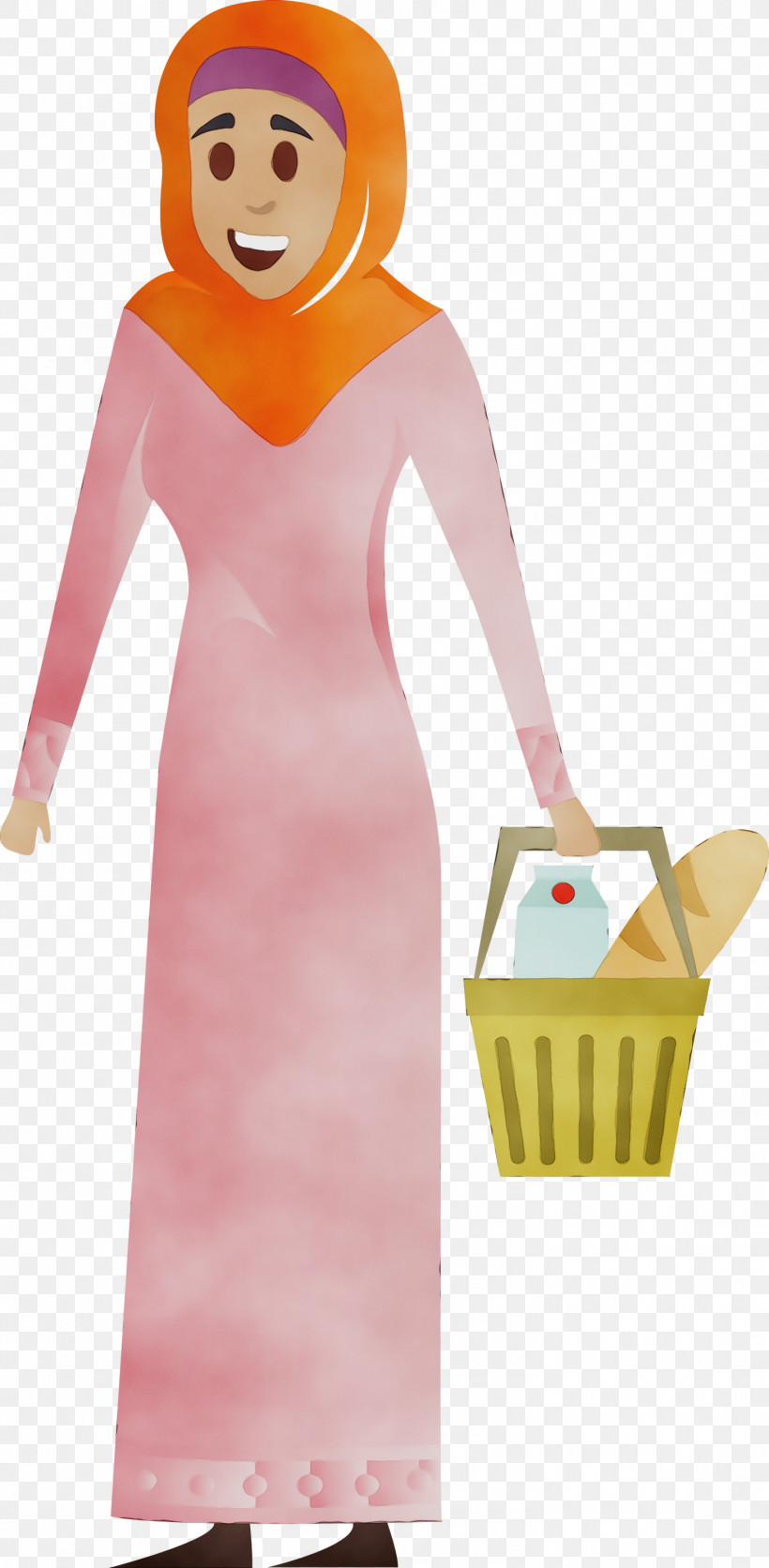 Pink Cartoon Dress Costume, PNG, 1471x3000px, Arabic Woman, Arabic Girl, Cartoon, Costume, Dress Download Free