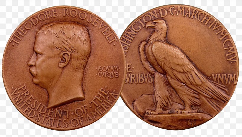 United States Presidential Inauguration Theodore Roosevelt Inaugural National Historic Site Presidential Inaugural Medals Coin, PNG, 2486x1414px, Medal, Augustus Saintgaudens, Bronze Medal, Coin, Commemorative Plaque Download Free