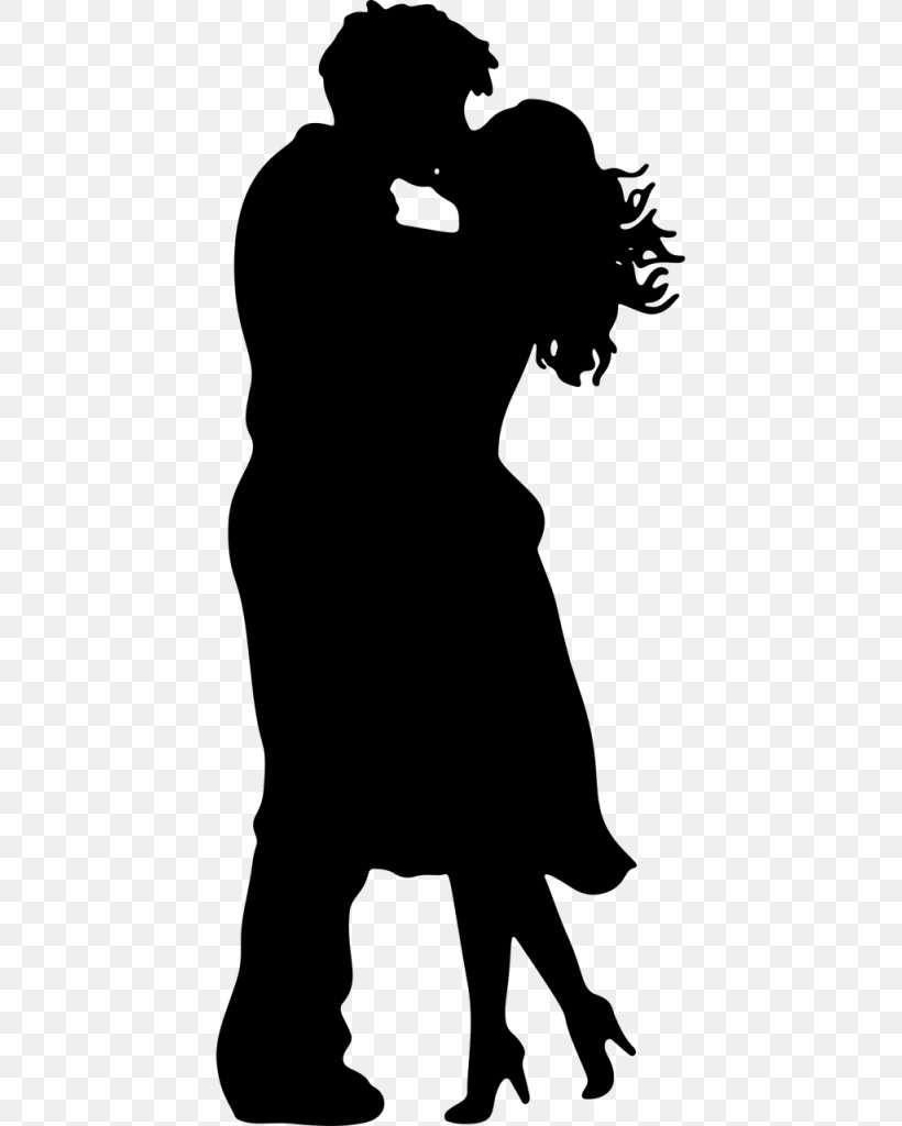 Kiss Silhouette Romance Clip Art, PNG, 512x1024px, Kiss, Black, Black And White, Boyfriend, Couple Download Free