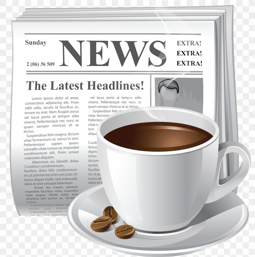 Newspaper Extra Breaking News, PNG, 5298x5344px, Newspaper, Brand, Breaking News, Caffeine, Coffee Download Free