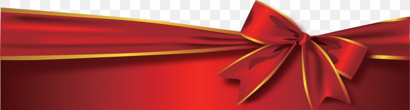 Ribbon Gift, PNG, 1825x493px, Ribbon, Gift, Red Download Free